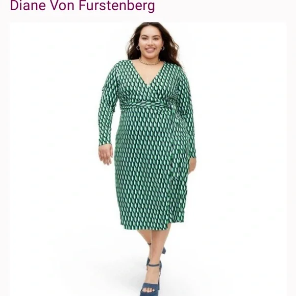 green emerald velvet dress Mida Wrap Dress  Diane von Furstenberg